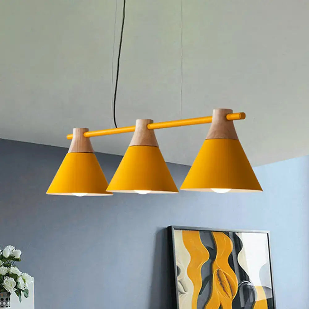 Blue Cone Pendant Light