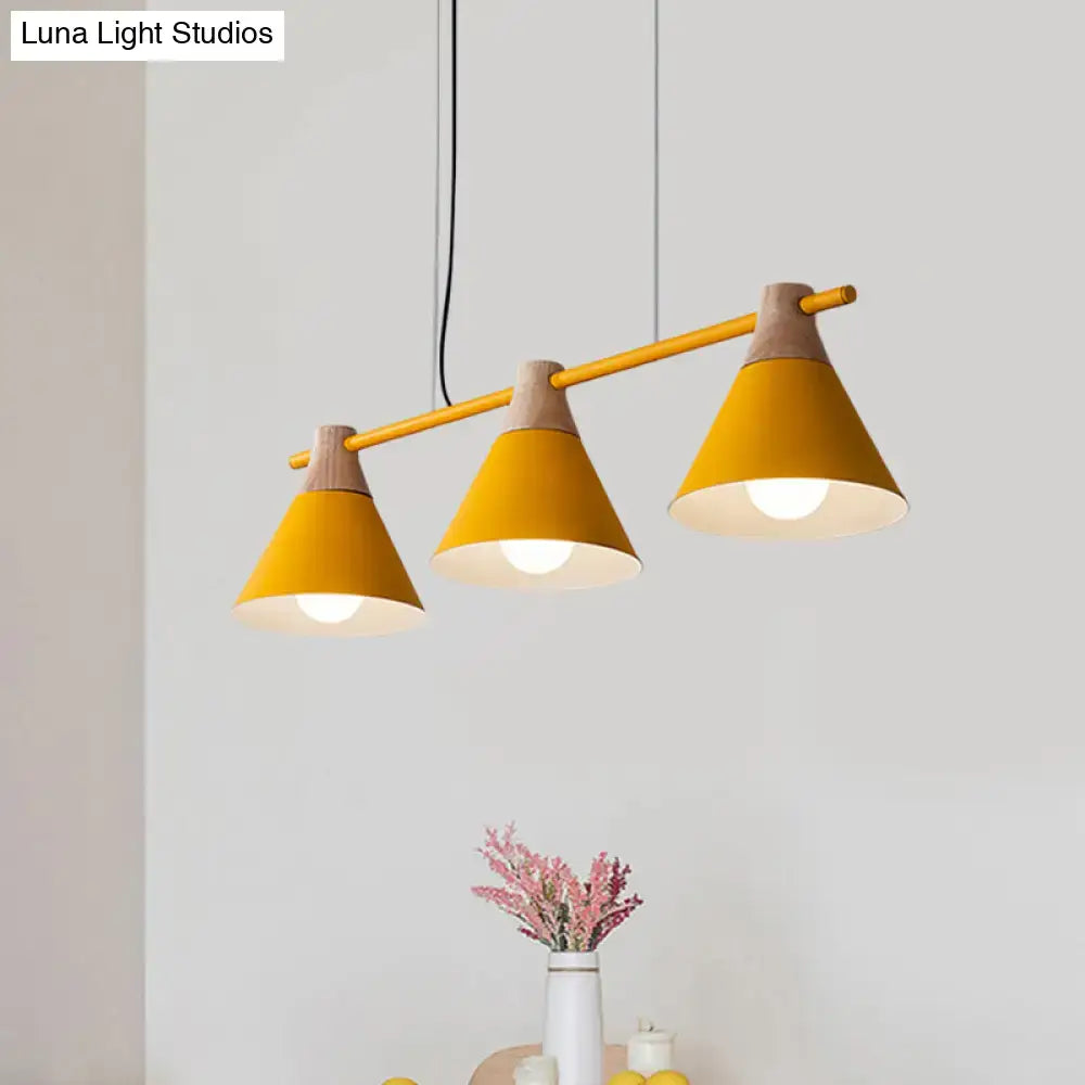 Blue Cone Pendant Light