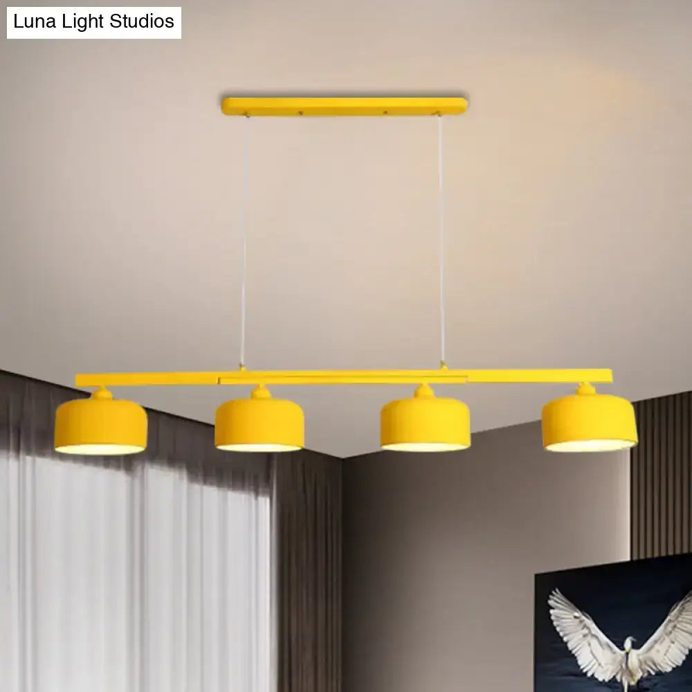 Gray Drum Chandelier