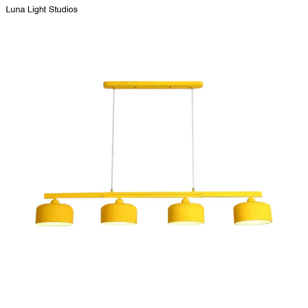 Gray Drum Chandelier