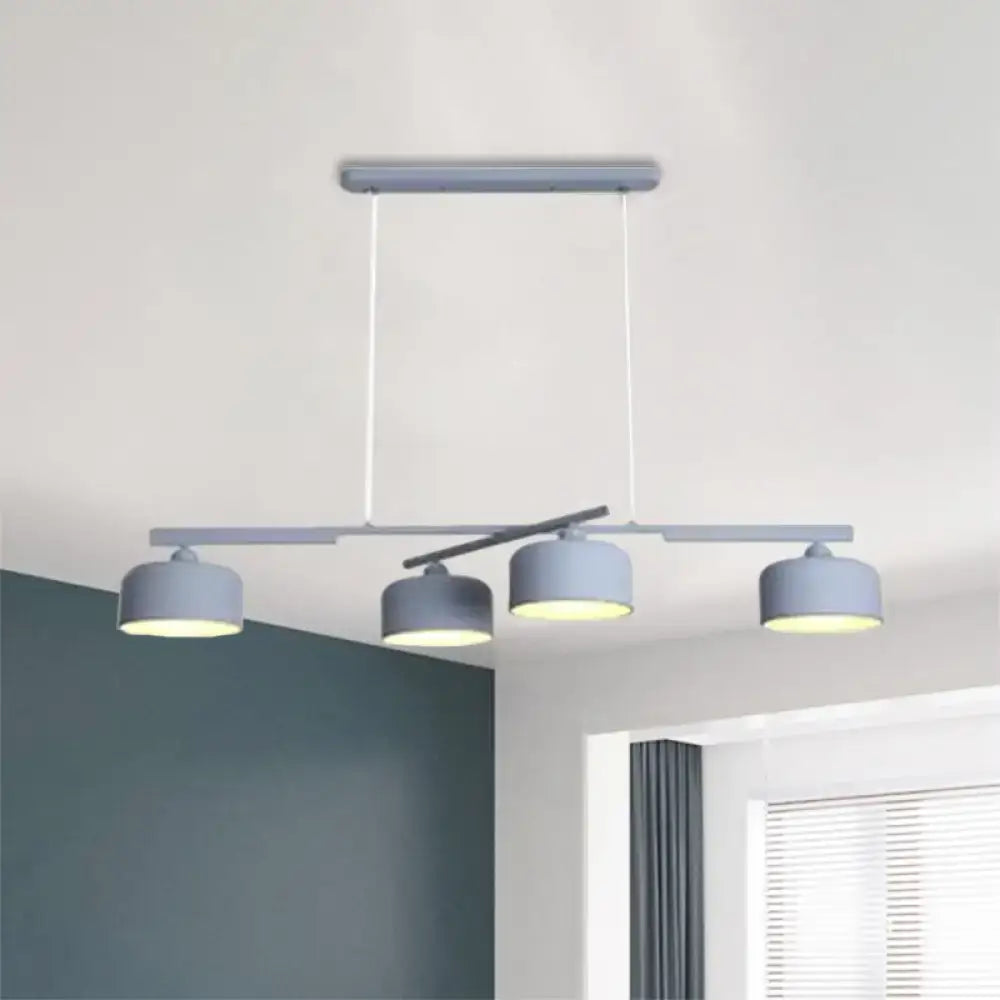 Gray Drum Chandelier