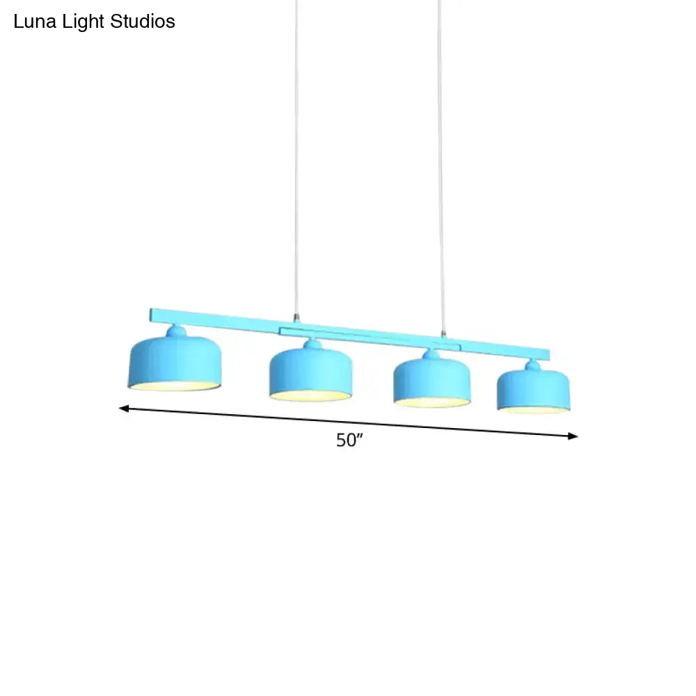 Gray Drum Chandelier