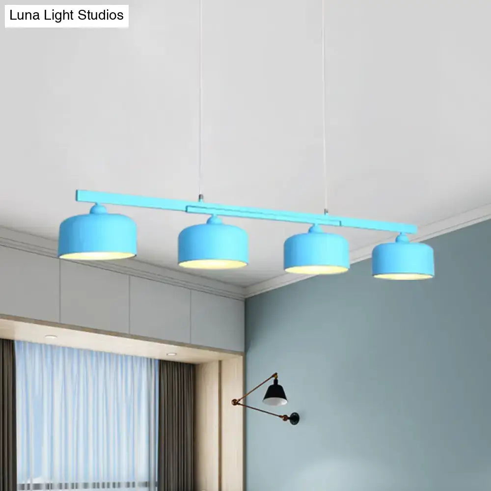 Gray Drum Chandelier