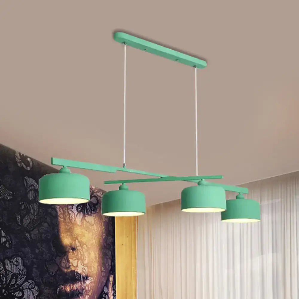 Gray Drum Chandelier