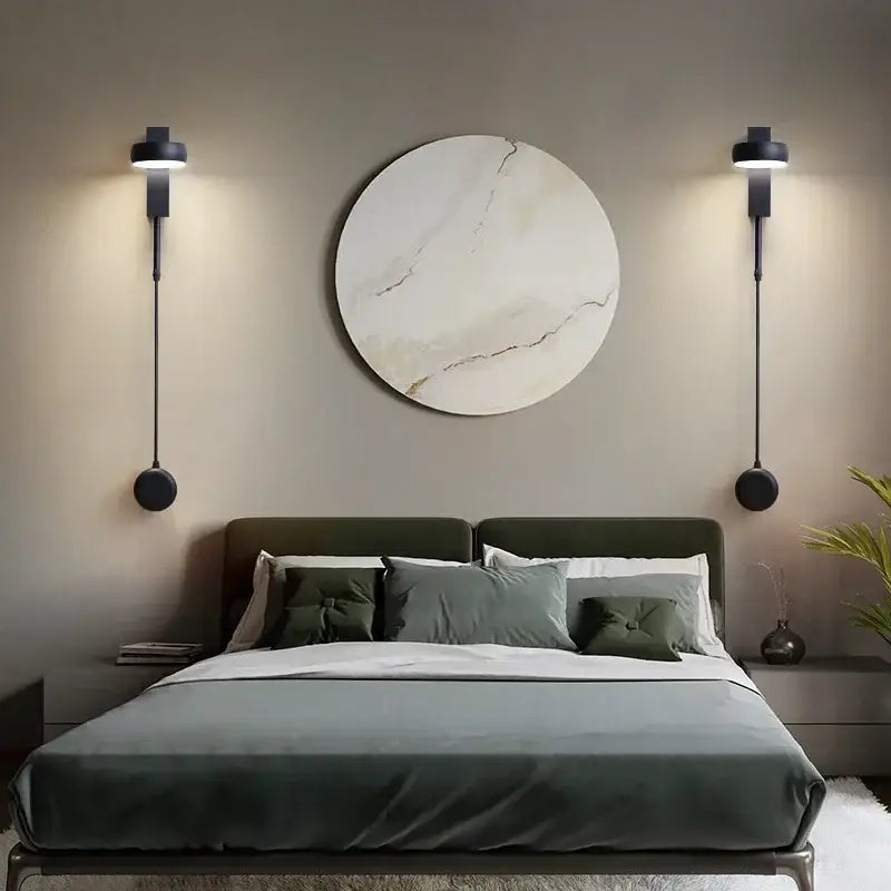 Black Marble LED Sconce