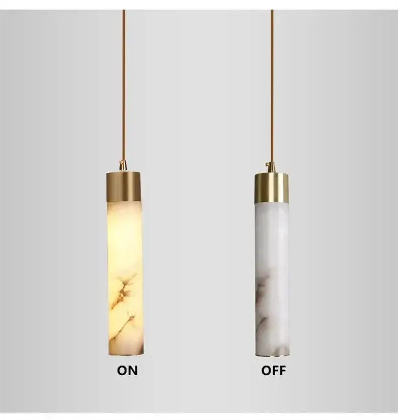 Copper Marble Pendant Light
