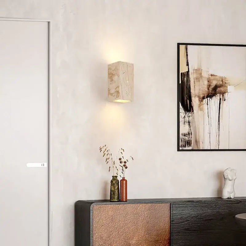 Marble Cuboid LED Sconce