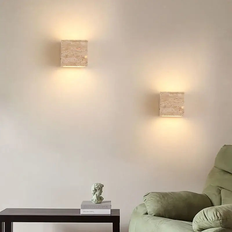 Marble Cuboid LED Sconce