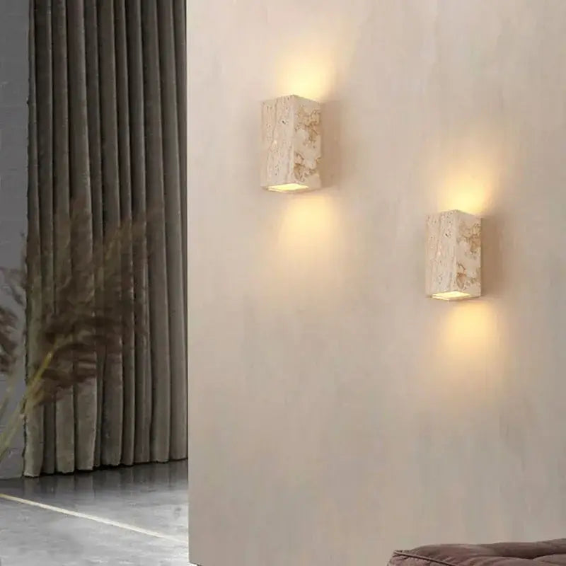 Marble Cuboid LED Sconce
