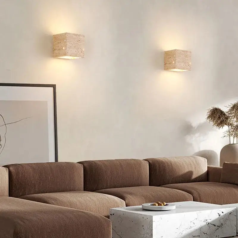 Marble Cuboid LED Sconce