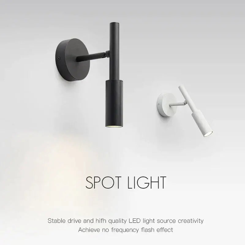 Black Adjustable Wall Lamp for Reading Nook