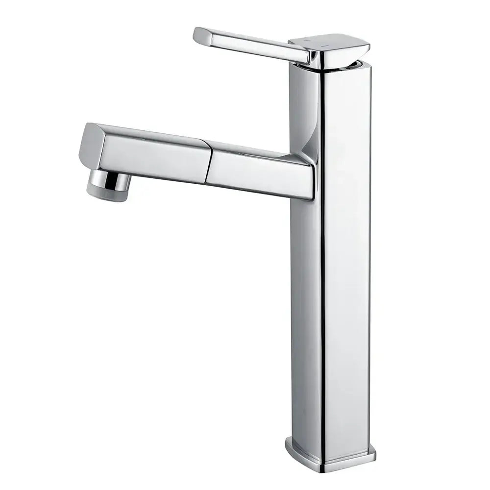 Black Rectangular Basin Mixer Tall