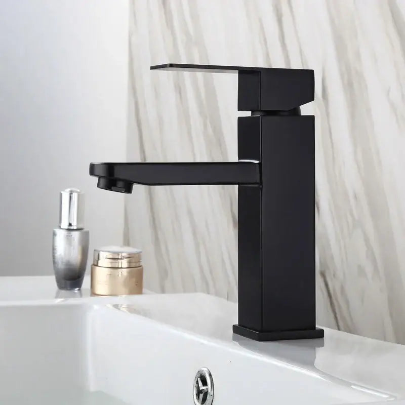 Black Single Handle Faucet with Hose