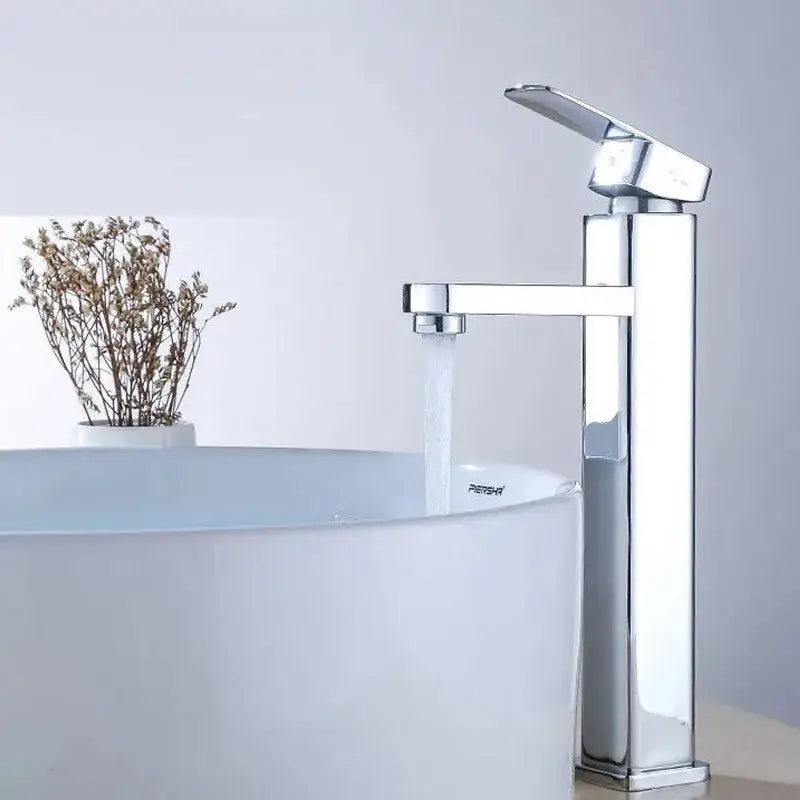 Rectangular Black Bathroom Faucet