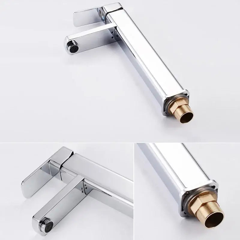 Rectangular Black Bathroom Faucet