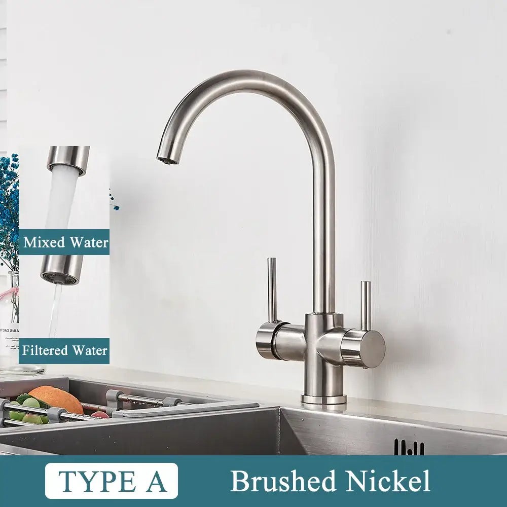 Black Brass Dual Handle Faucet