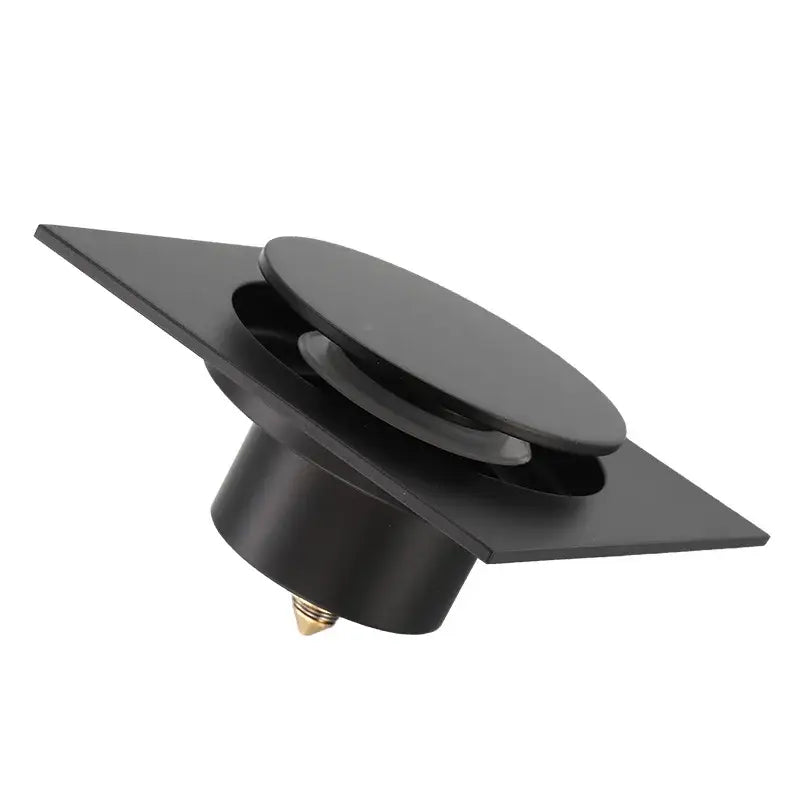 Black Brass Square Floor Drain