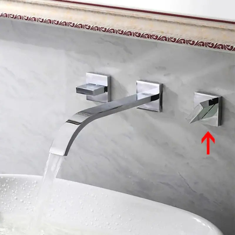 Black Brass Wall Basin Faucet