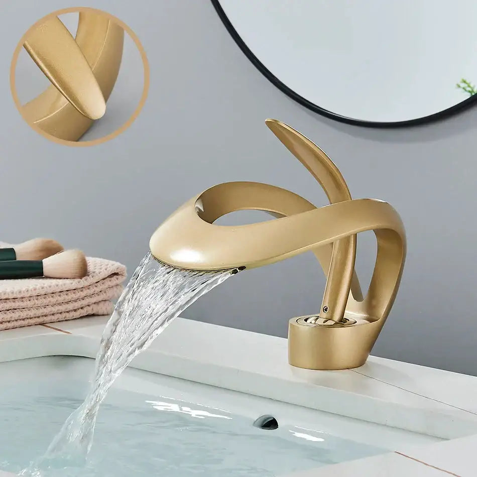 Black Brass Vanity Faucet