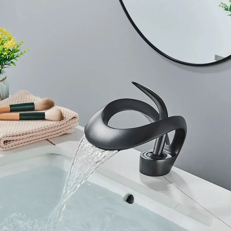 Black Brass Vanity Faucet