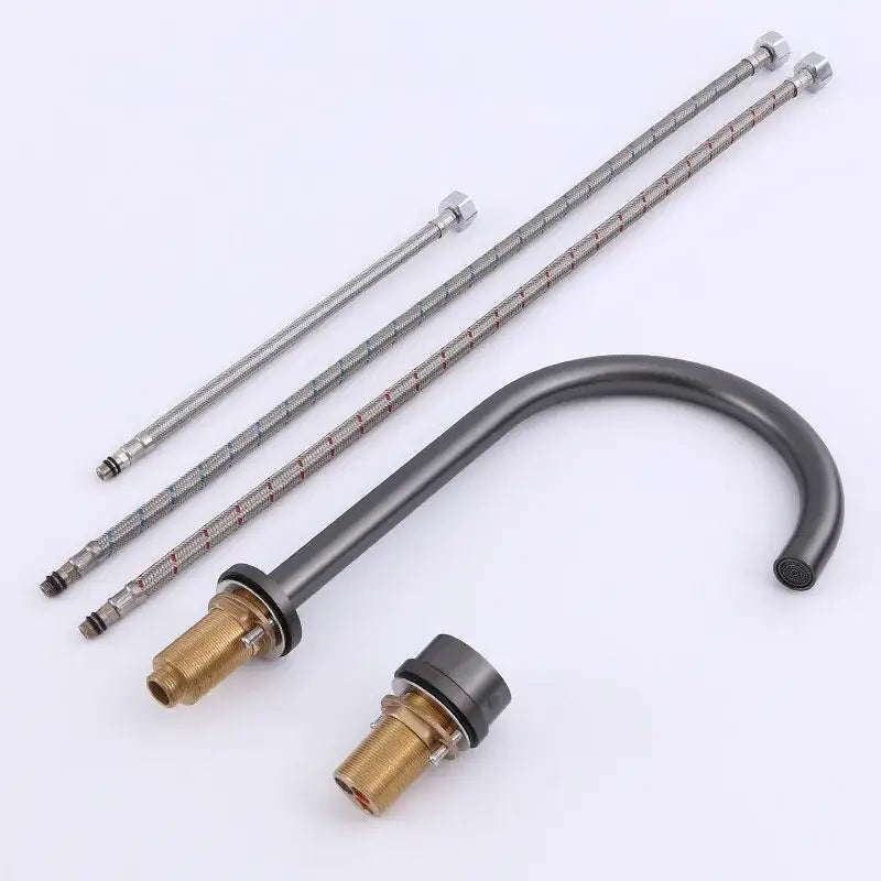 Black Gold Basin Faucet with Two-Hole Design