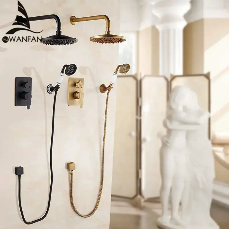 Black Gold Shower Set