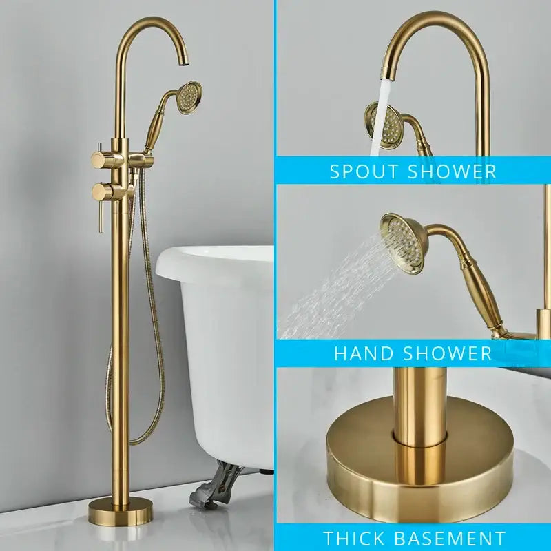 Black Dual Handle Bathtub Faucet