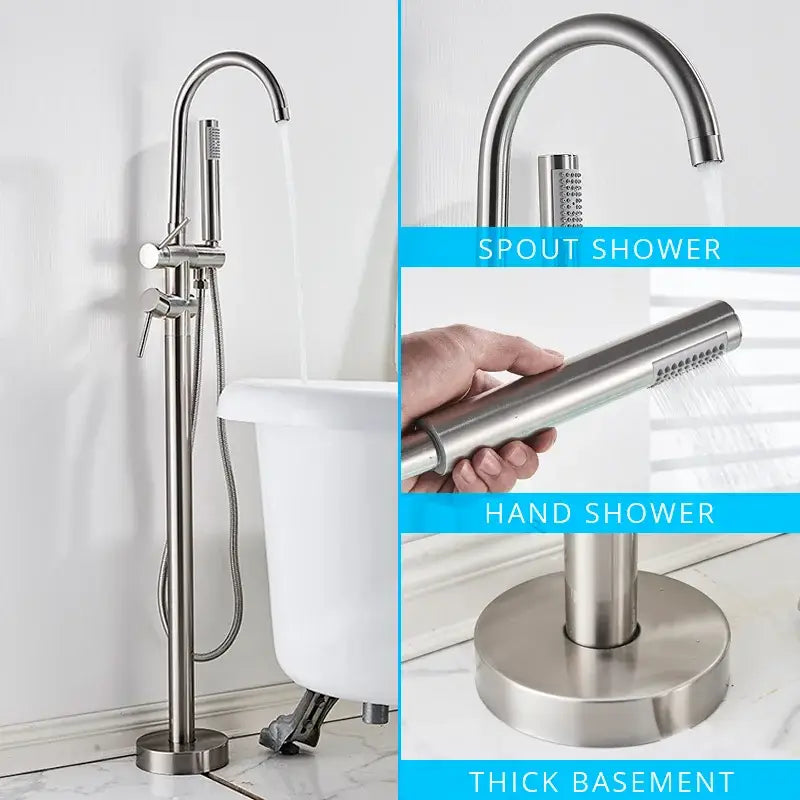 Black Dual Handle Bathtub Faucet