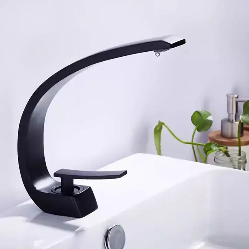 Black Gold Basin Faucet Single-Handle Design