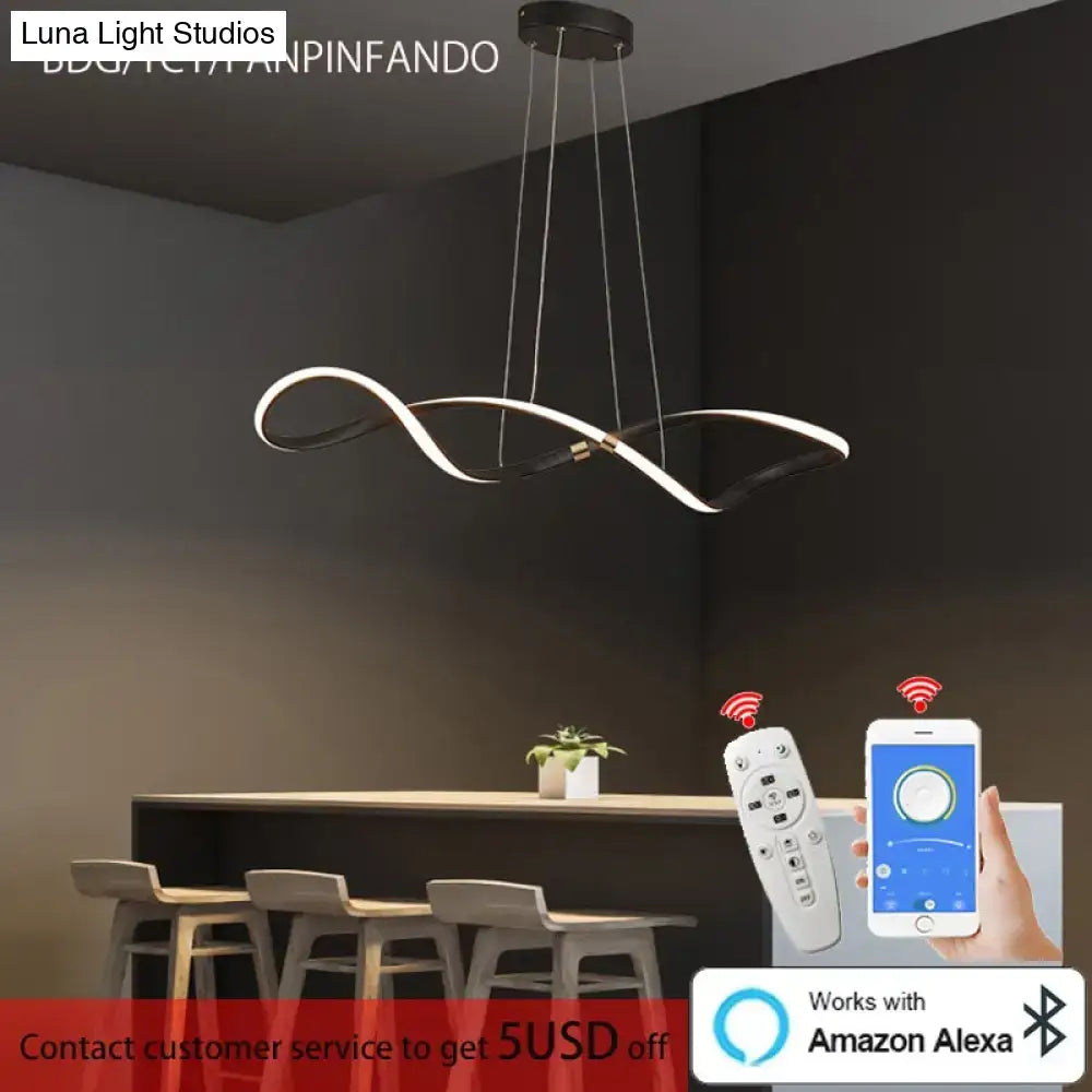 Black LED Chandelier Pendant
