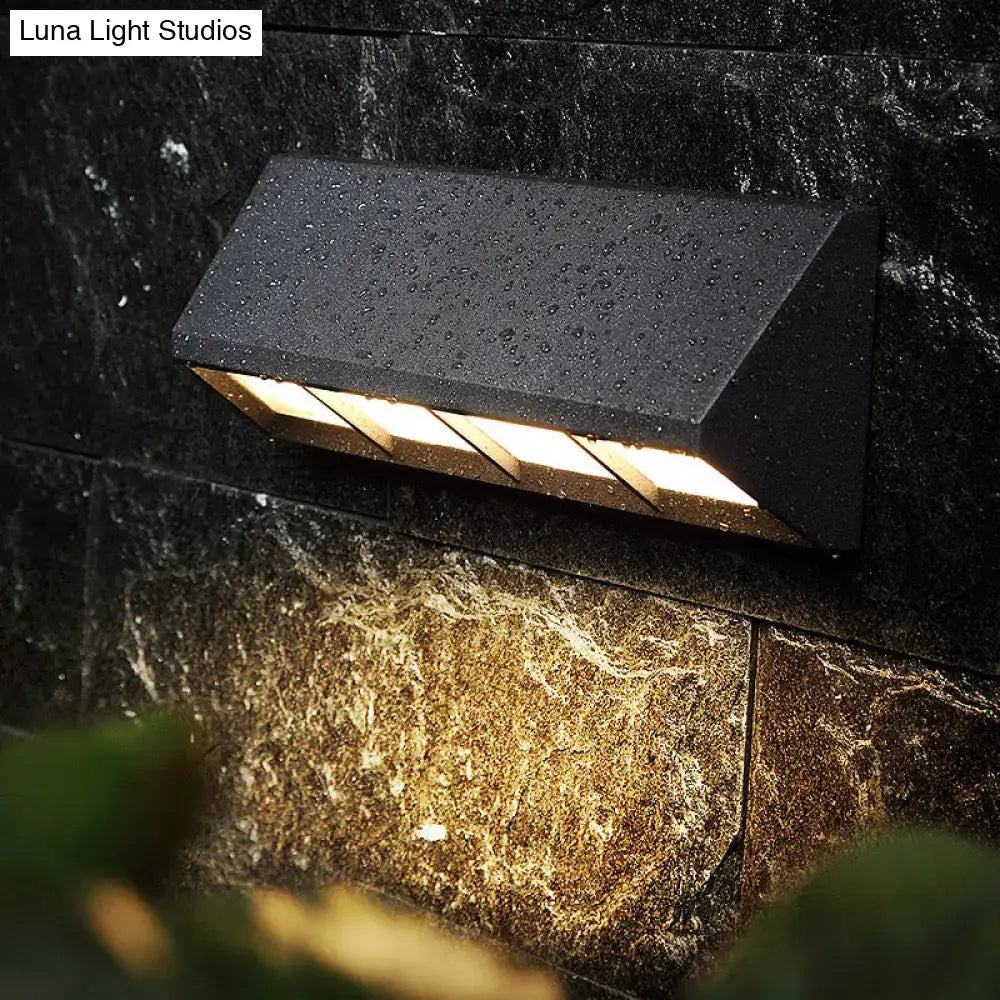 Black Cast Iron Outdoor Industrial Sconce