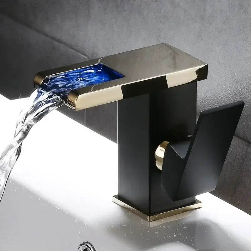 Black LED Waterfall Faucet