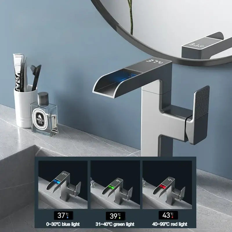 Black LED Temperature Faucet
