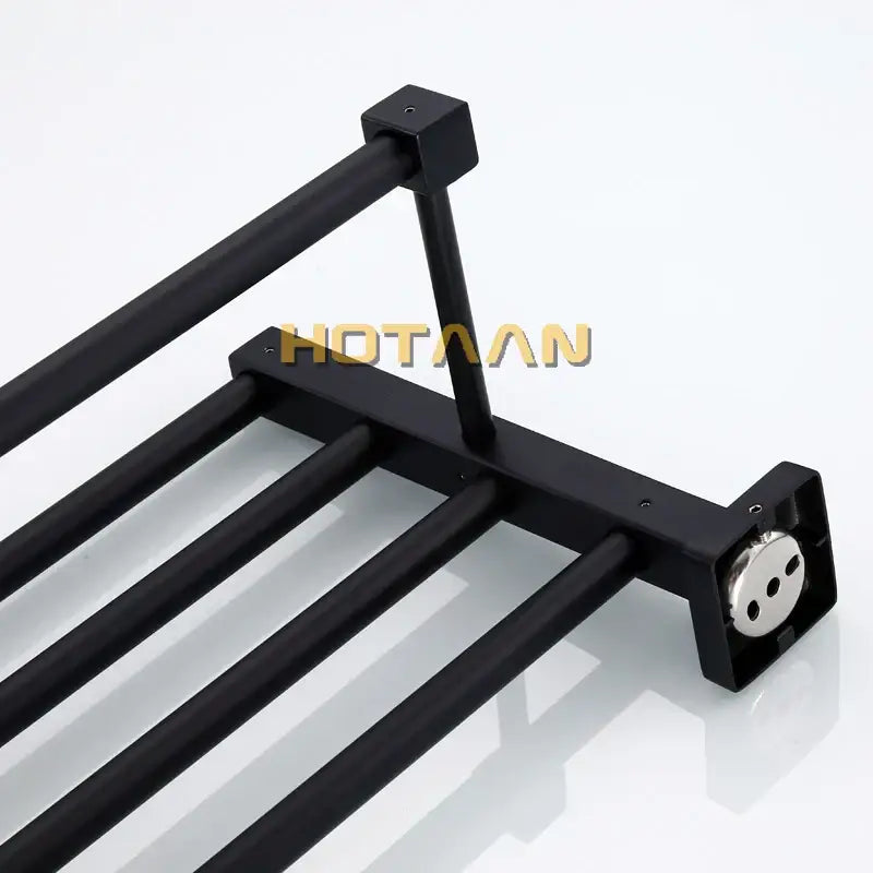 Black Metal Towel Rack