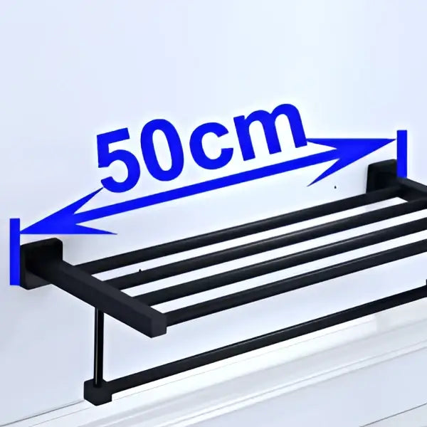 Black Metal Towel Rack