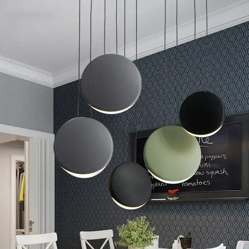 Black Green Moon Chandelier
