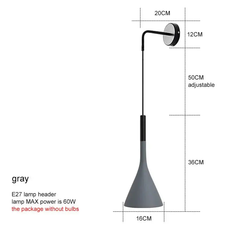 Black Nordic LED Sconce