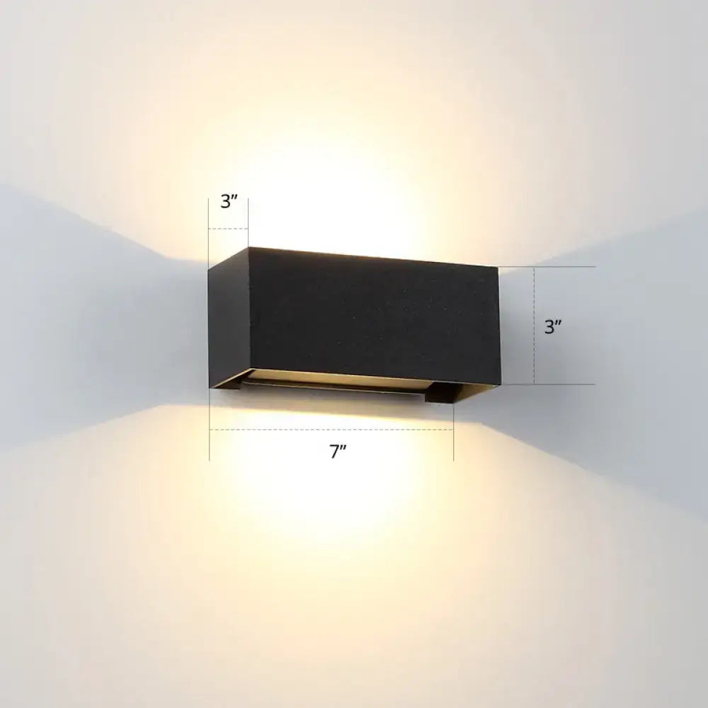 Black Rectangle Wall Sconce