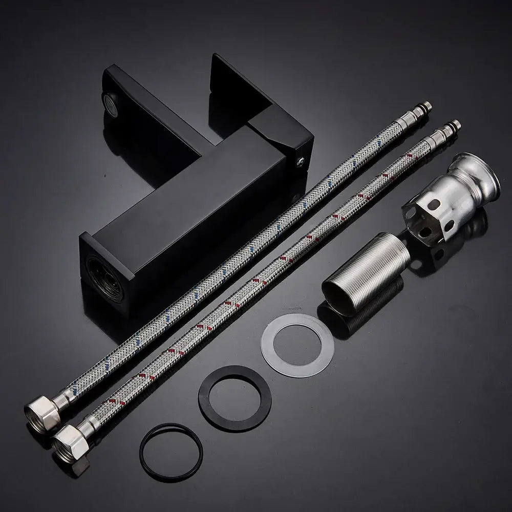 Black Rectangular Basin Faucet