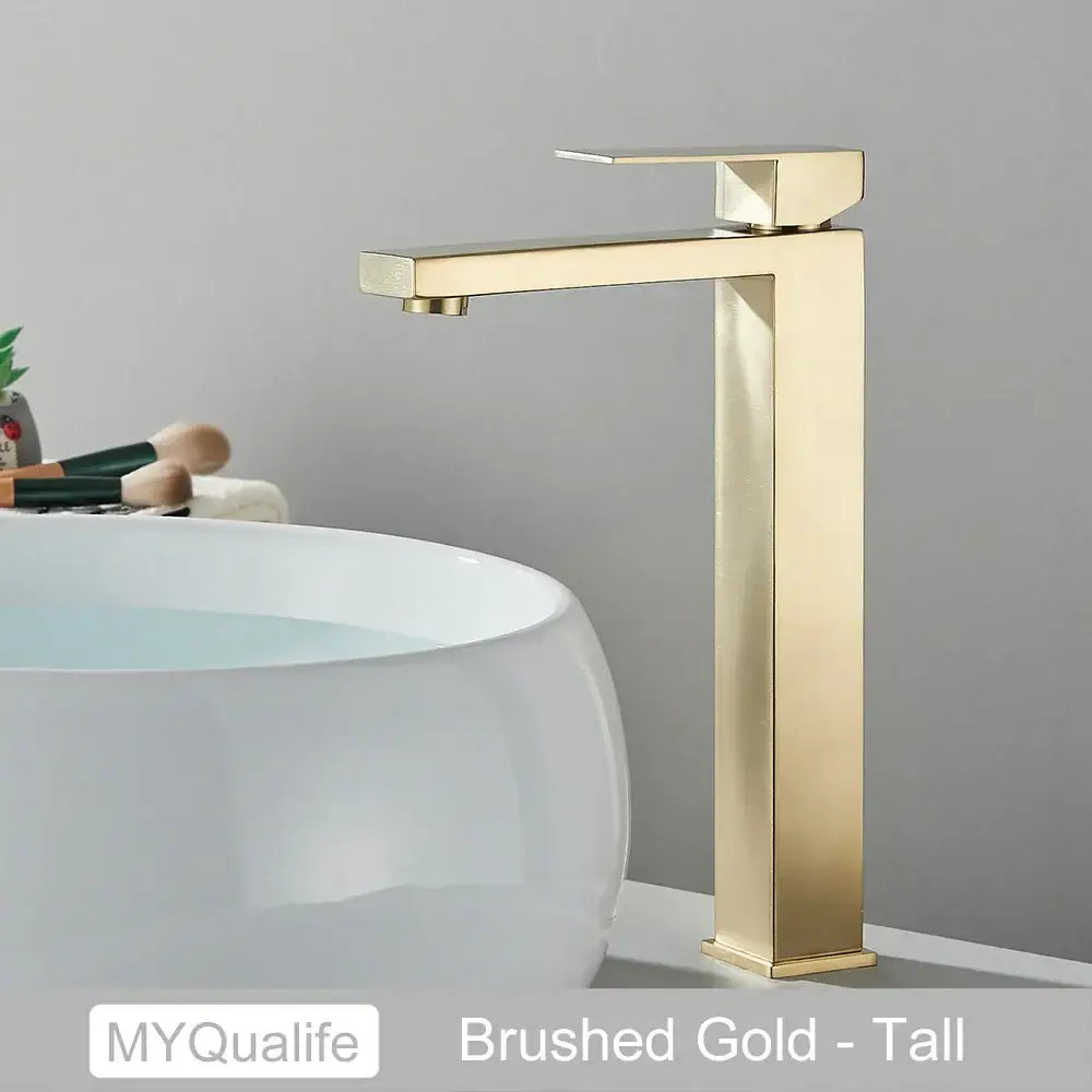 Black Rectangular Basin Mixer