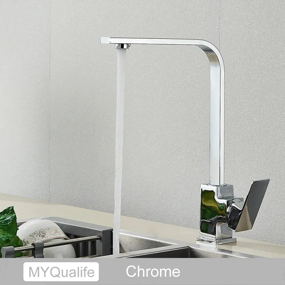 Black Square Kitchen Faucet