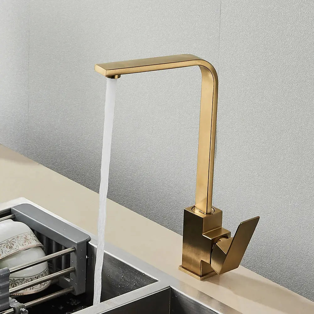 Black Square Kitchen Faucet