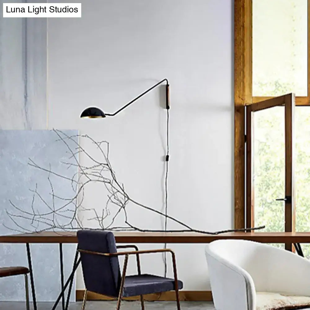 Black Swing Arm Sconce