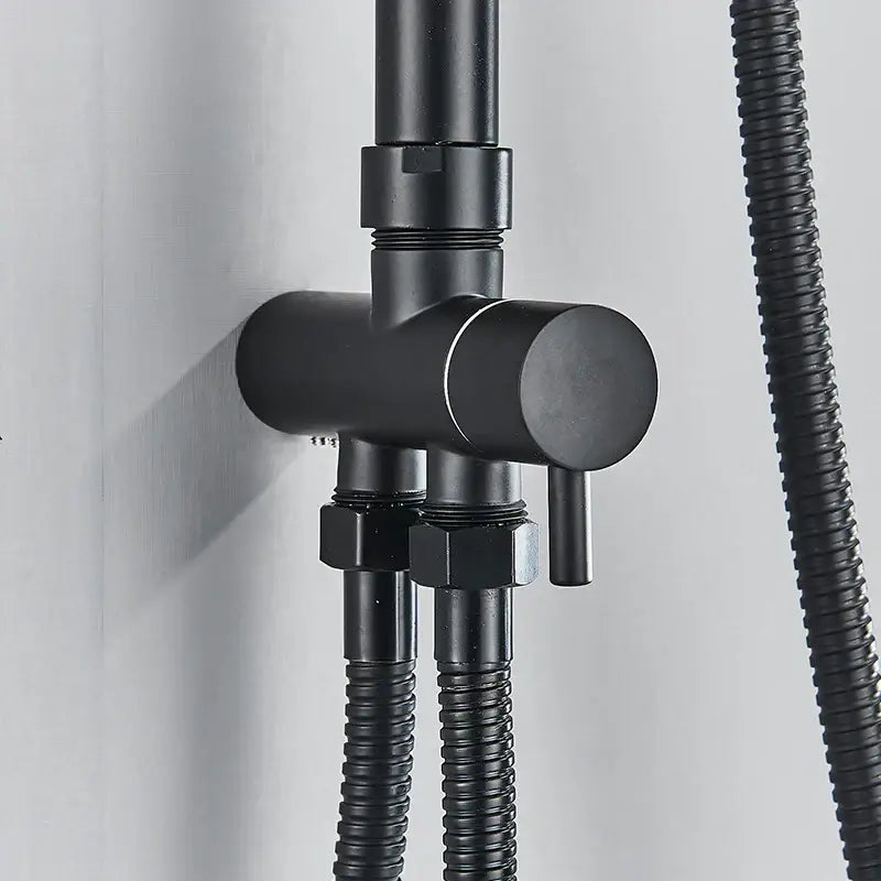Black Thermostatic Shower Set