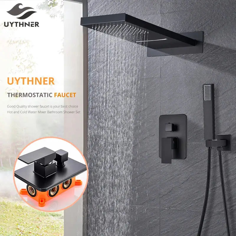Black Shower Faucet System