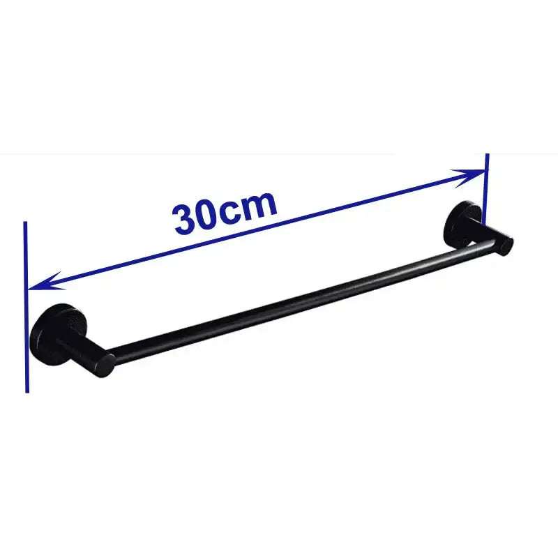 Black Wood Towel Bar