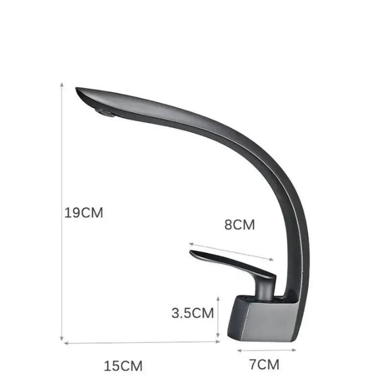 Black Single Handle Faucet with Overflow Option
