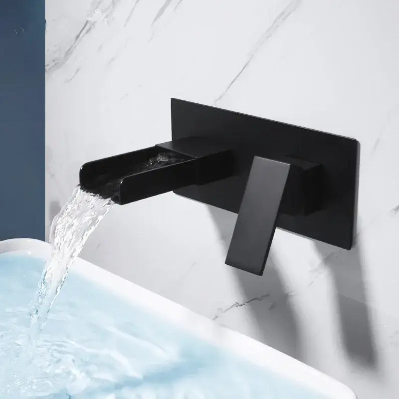 Black Chrome Single-Handle Wall-Mount Faucet