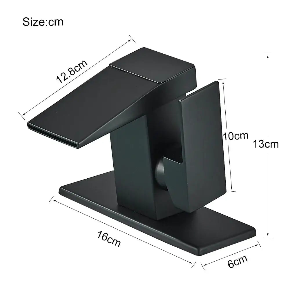 Black Waterfall Faucet Display