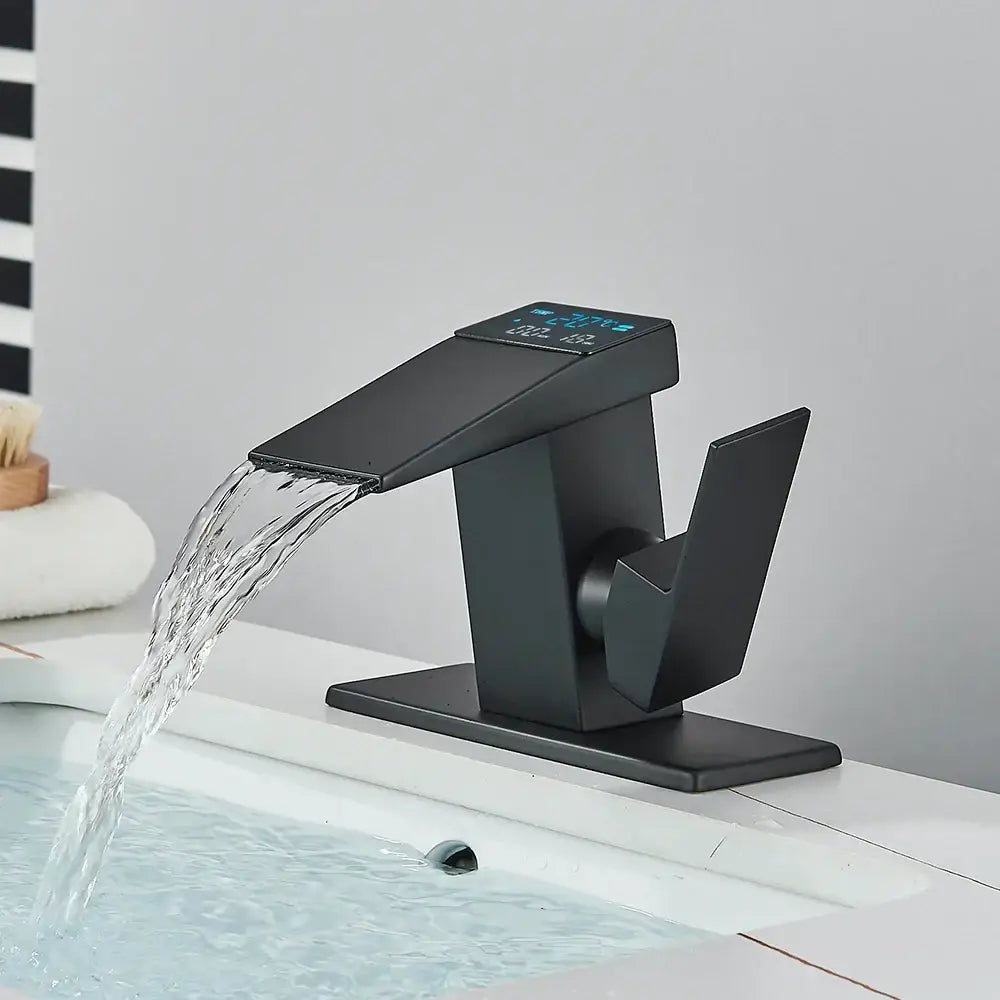 Black Waterfall Faucet Display